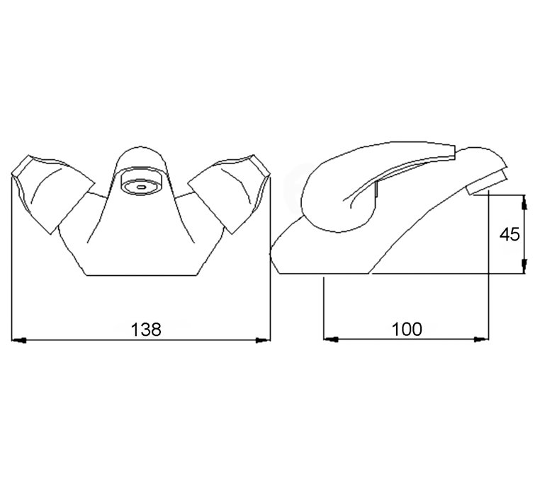 Nuie Eon Bath Tap Handles Wayfair.co.uk